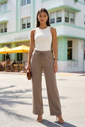 Women's French Terry Wide Leg Pants